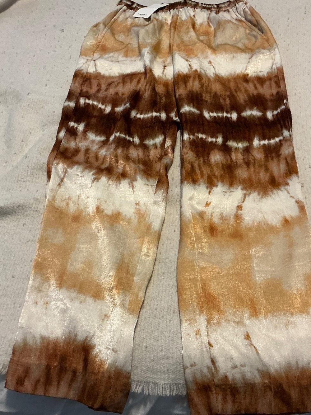 MANGO Women’s Tie-dye tapered Tissue pants size XXS with pockets